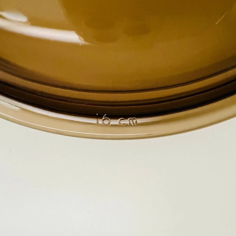 VISIONS Corning USA Amber Glass 1174 Casserole Dish 1 Qt With Lid